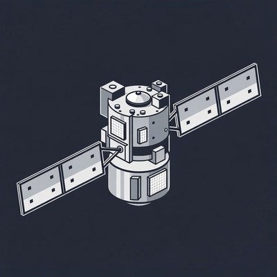 Satellite with solar panels