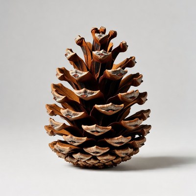 Pine Cone on White Background