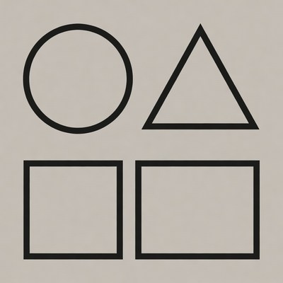 Black Circle Square Triangle Shapes