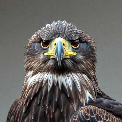 Close-up of majestic eagle head