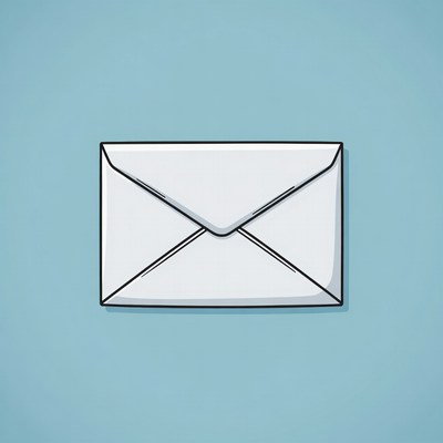 White envelope illustration