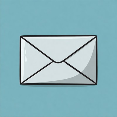 White envelope illustration