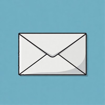 White envelope illustration