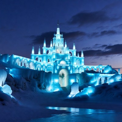 Ice Castle at Night