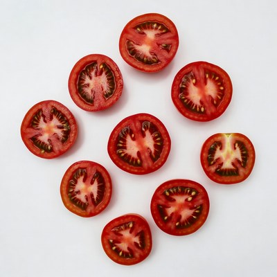 Sliced Tomatoes in Circle