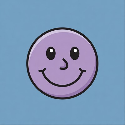 Purple Smiley Face Illustration