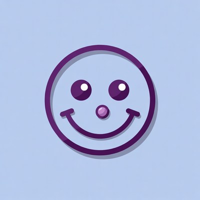 Purple Smiley Face Icon