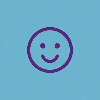 Purple Smiley Face Icon