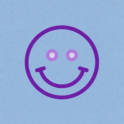 Purple Smiley Face Icon