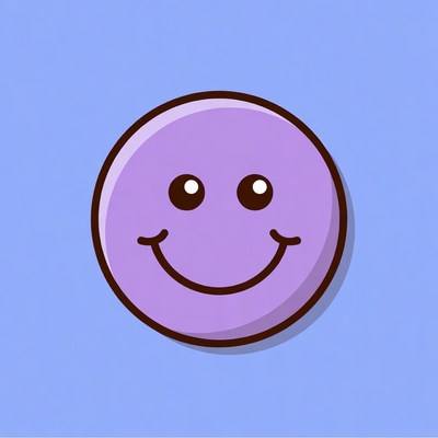 Purple Smiley Face Illustration