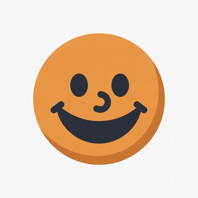 Orange Smiling Emoji Icon