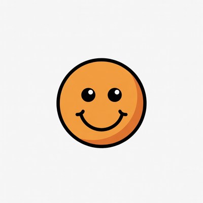 Orange Smiling Emoji Face
