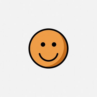 Orange Smiley Face Icon