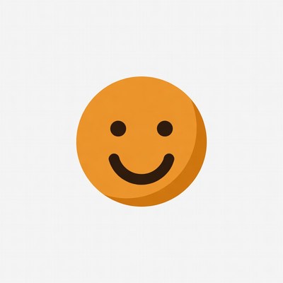 Orange Smiley Face Emoji