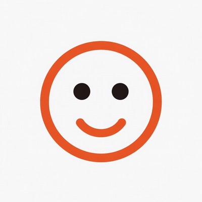 Orange Smiley Face Icon