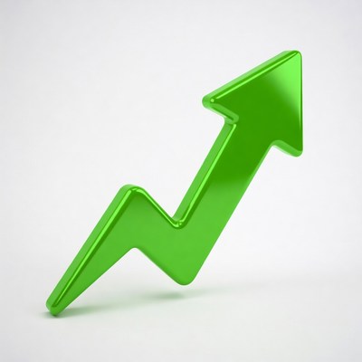 Shiny Green Upward Arrow