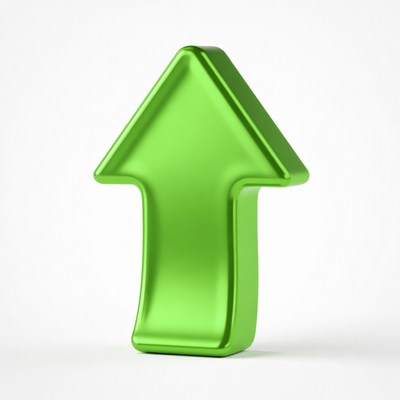 Shiny Green Up Arrow