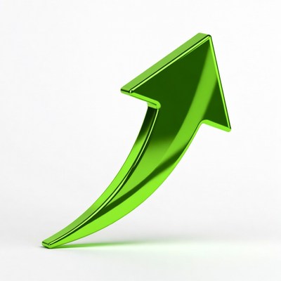 Shiny Green Arrow Pointing Up