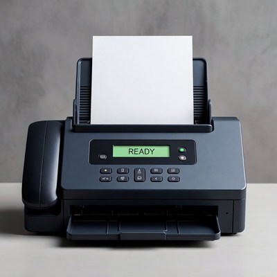 Printer displaying ready status