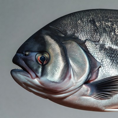Close-up of black sea bream fish