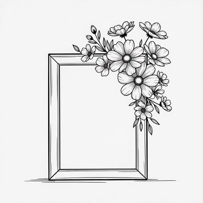 Floral Frame Illustration
