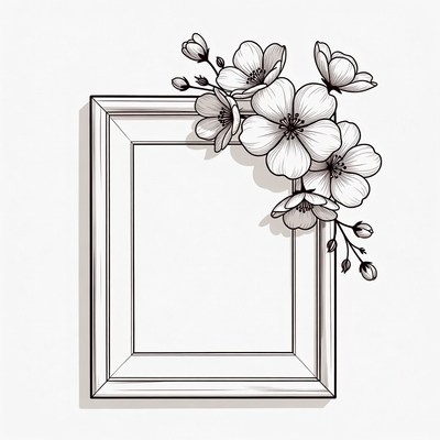 Floral Frame Illustration