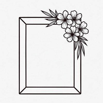 Floral Frame Illustration