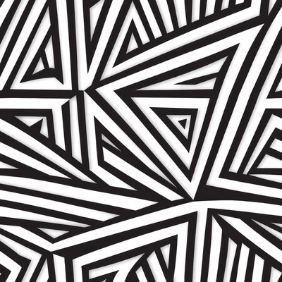 Black White Geometric Triangle Pattern