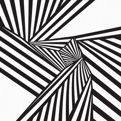 Black and White Spiral Lines Pattern