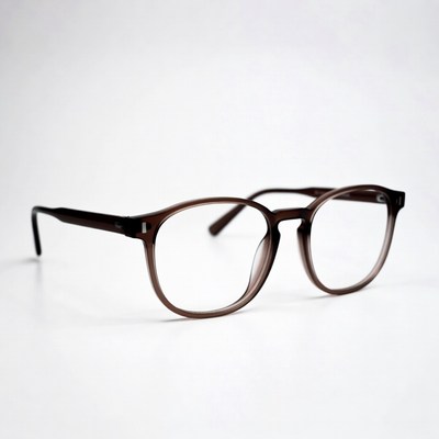 Brown Tortoiseshell Glasses on White Background