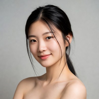 Young Asian woman smiling portrait