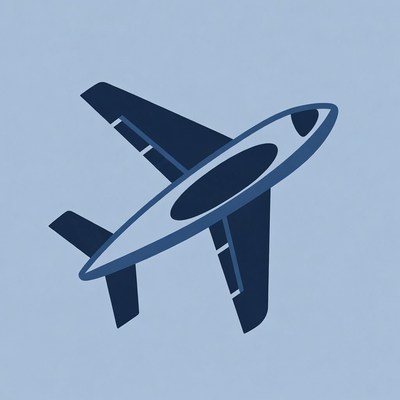 Blue Airplane Illustration Flying