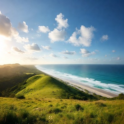 Green Hills Overlooking Ocean Beach