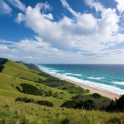 Green Hills Overlooking Ocean Beach