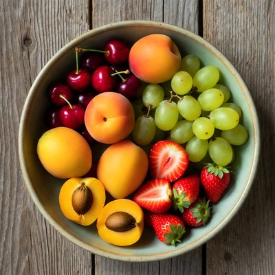Bowl of Mixed Fresh Fruits