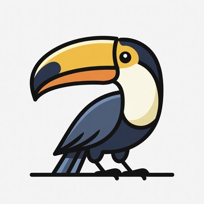 Cartoon Toucan Bird Illustration