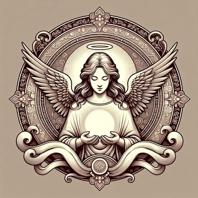 Angel Holding Glowing Orb