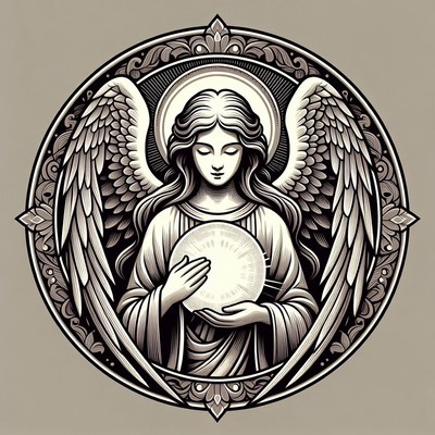 Angel Holding Glowing Orb