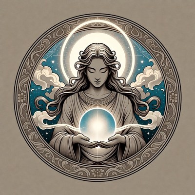 Woman Holding Glowing Orb