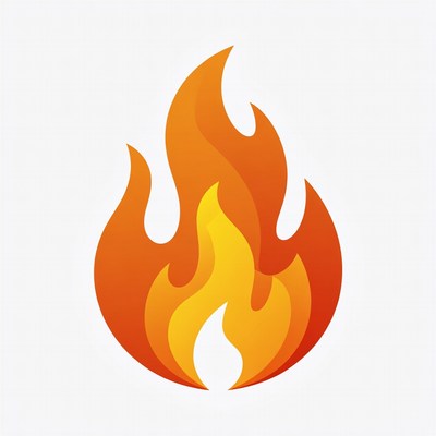 Fiery flame illustration