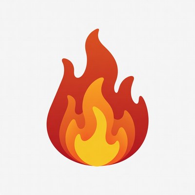 Fiery flame illustration