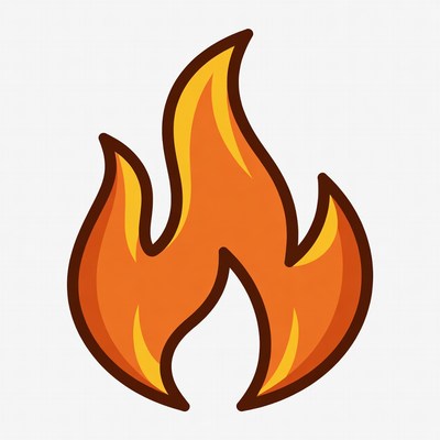 Cartoon Flame Icon