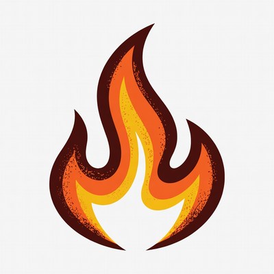 Fiery Flame Illustration