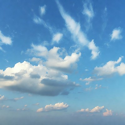 Blue sky with white clouds