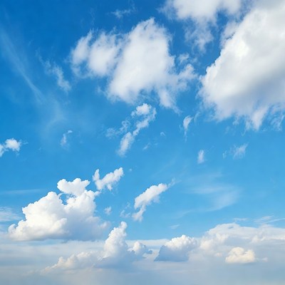 Blue sky with white clouds