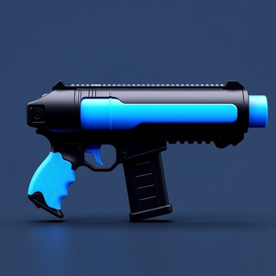 Black and Blue Nerf Gun