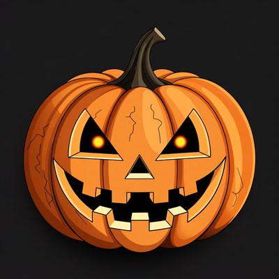 Jack-o'-lantern pumpkin illustration