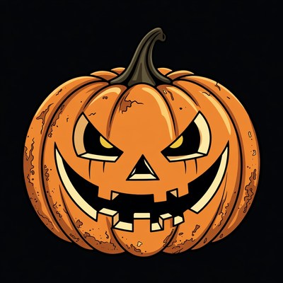 Jack-o'-lantern pumpkin illustration