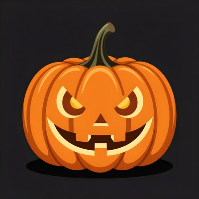 Jack-o'-lantern pumpkin illustration