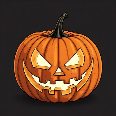 Jack-o'-lantern pumpkin illustration